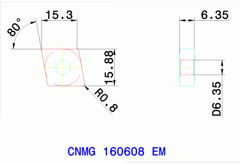CNMG 160608 EM TT9225