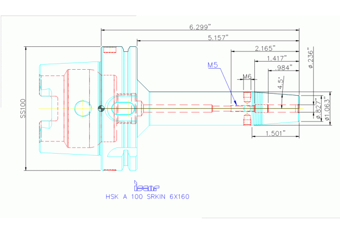 HSK A100 SRKIN6X160