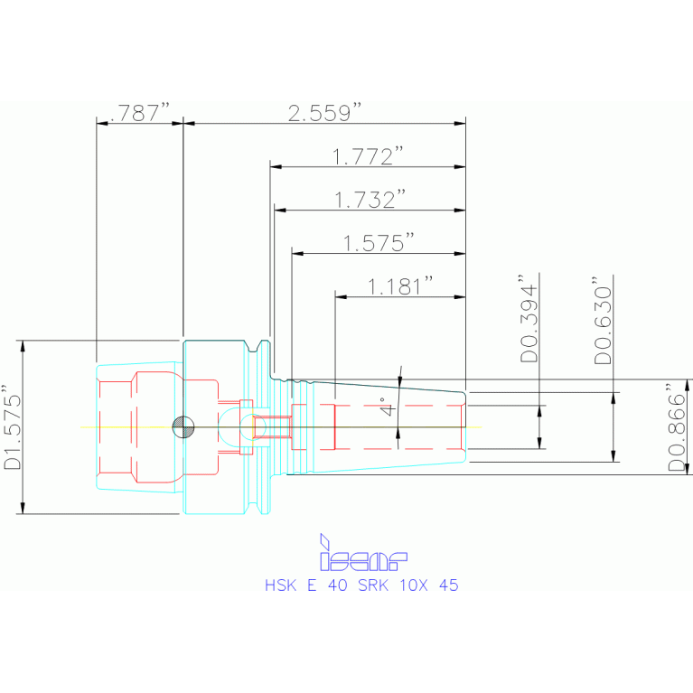 HSK E40 SRK10X45