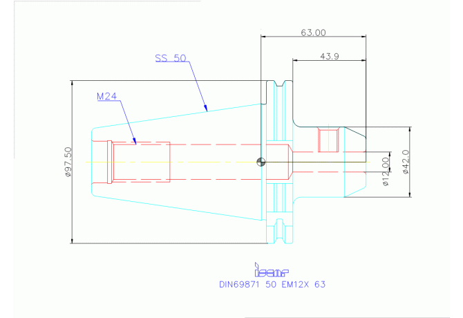 DIN69871 50 EM12X 63