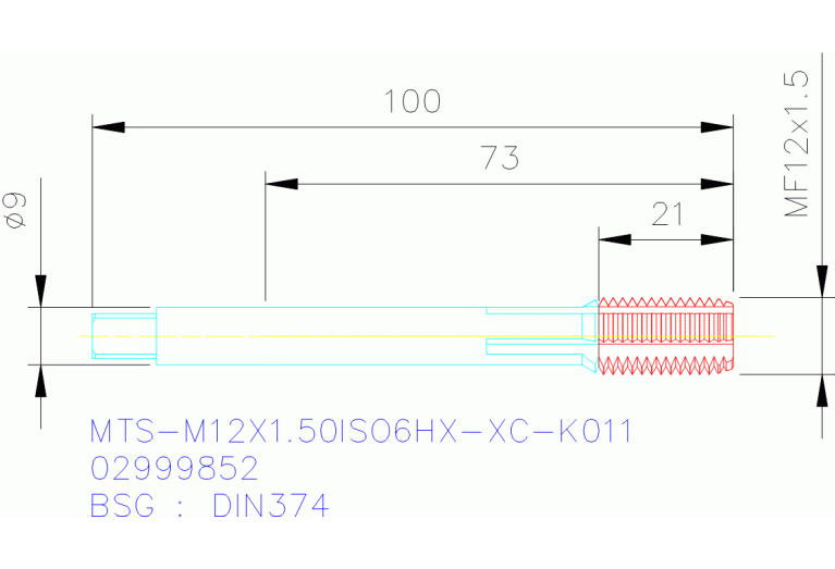 MTS-M12X1.50ISO6HX-XC-K011