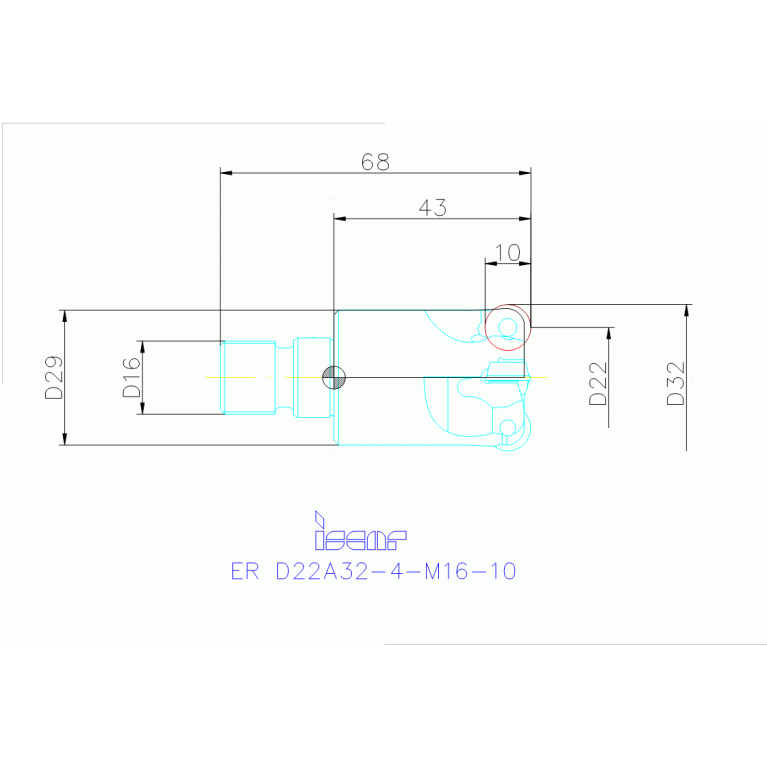 ER D22A32-4-M16-10