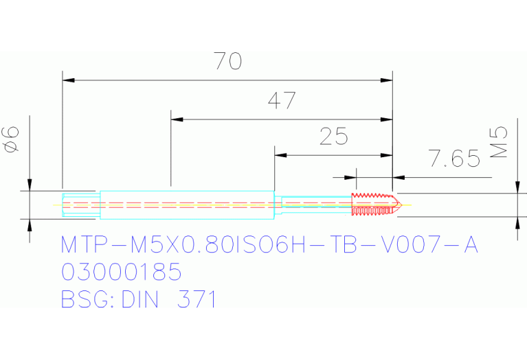 MTP-M5X0.80ISO6H-TB-V007-A