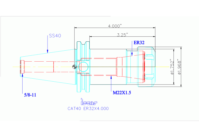 CAT40 ER32X4.000