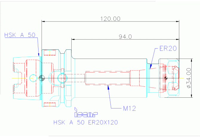 HSK A 50 ER20X120