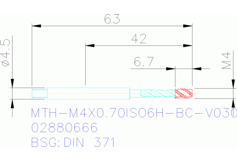 MTH-M4X0.70ISO6H-BC-V030
