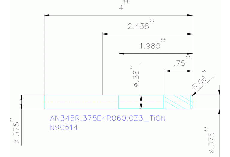 AN345R.375E4R060.0Z3 TICN