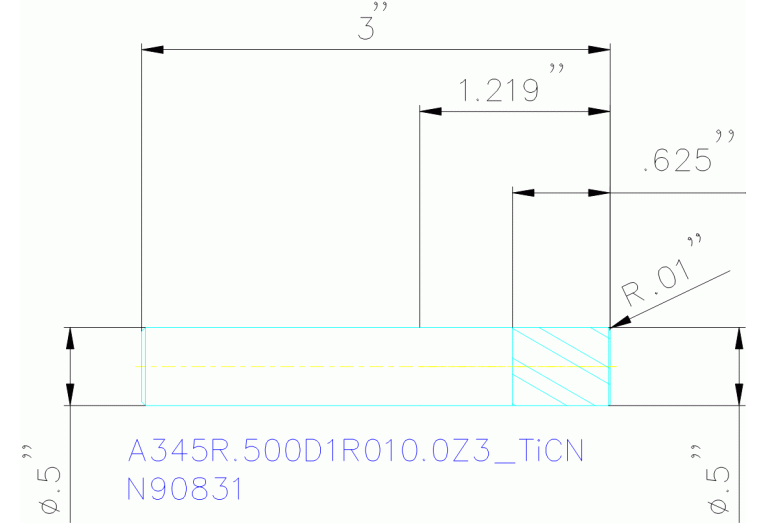 A345R.500D1R010.0Z3 TICN