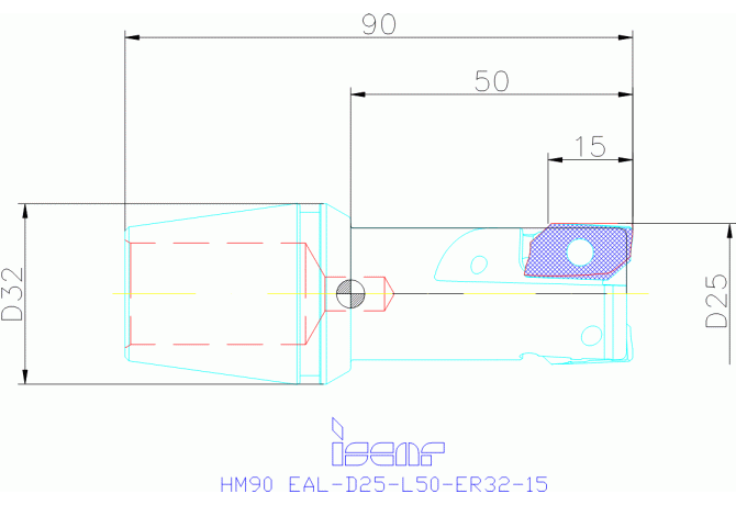 HM90 EAL-D25-L50-ER32-15