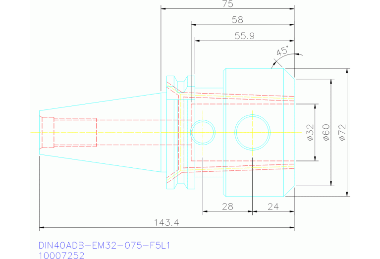 DIN40ADB-EM32-075-F5L1