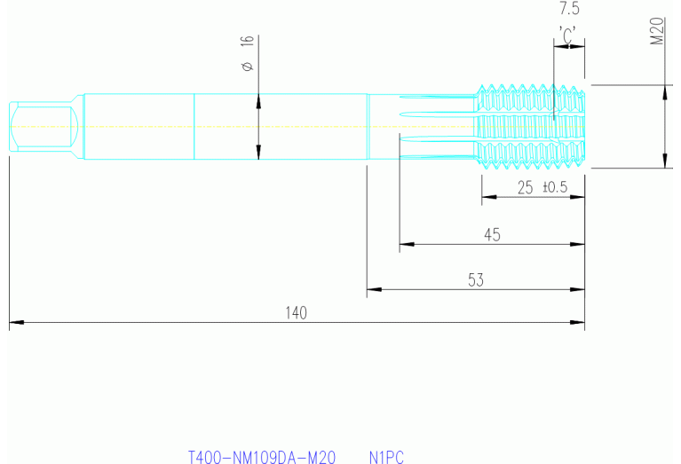 T400-NM109DA-M20 N1PC