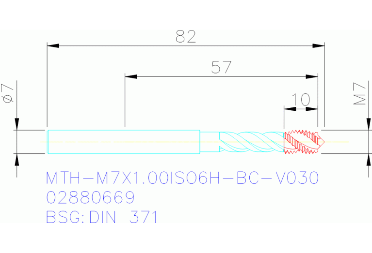 MTH-M7X1.00ISO6H-BC-V030