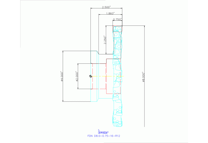 FDN D8.0-0.75-16-R12
