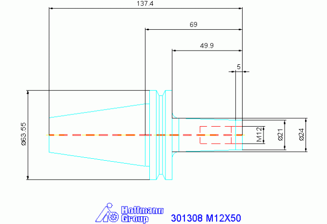 301308 M12X50