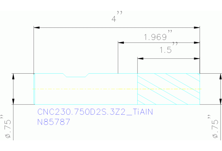 CNC230.750D2S.3Z2 TIALN
