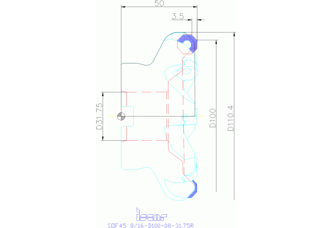 SOF45 8/16-D100-08-31.75R