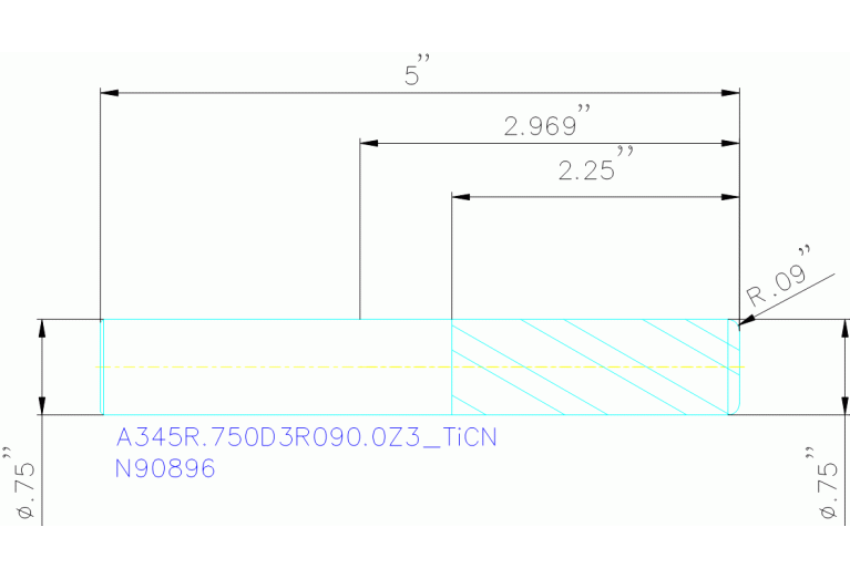 A345R.750D3R090.0Z3 TICN