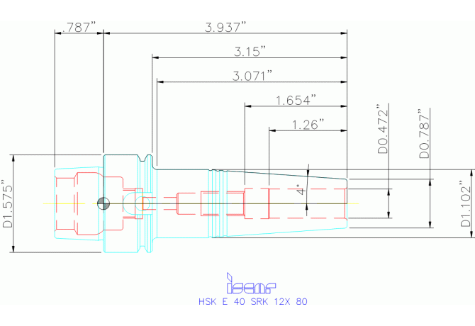 HSK E40 SRK12X80