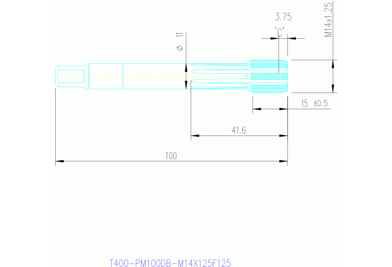 T400-PM100DB-M14X125F125