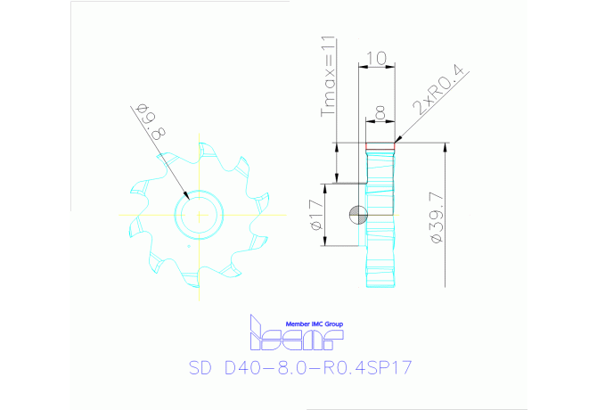 SD D40-8.0-R0.4SP17 IC908