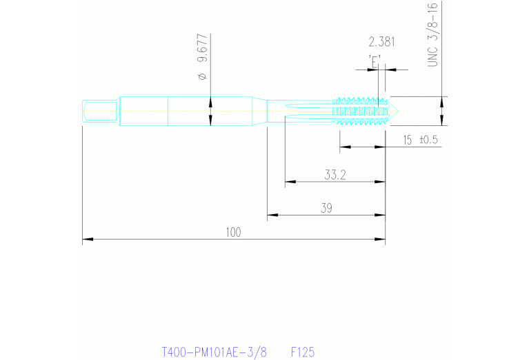 T400-PM101AE-3/8 F125