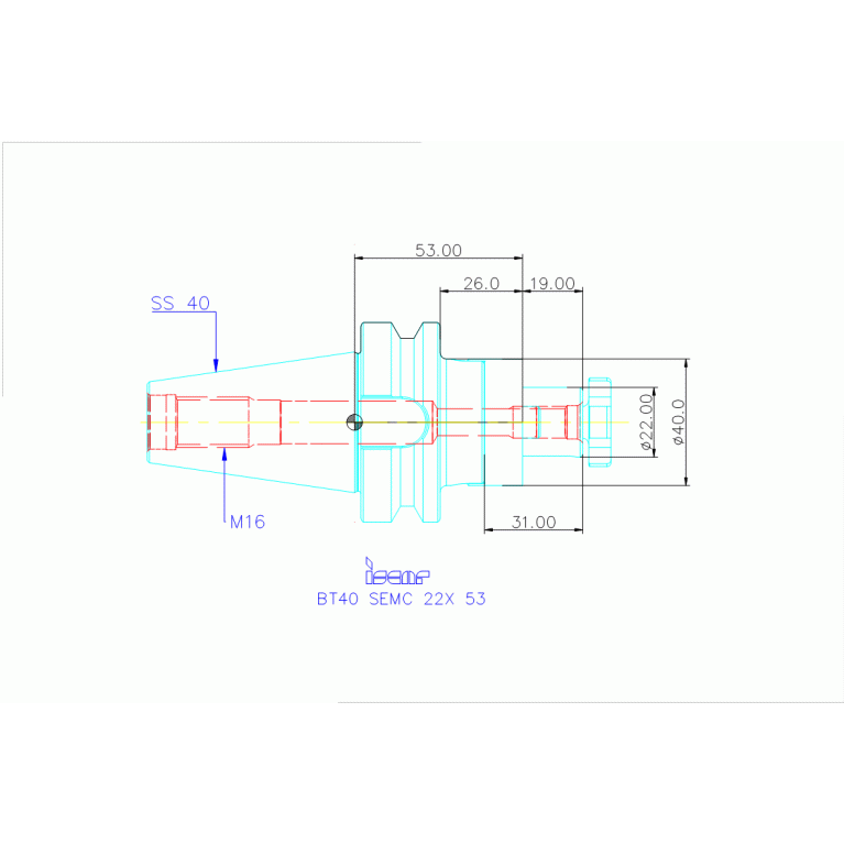 BT40 SEMC 22X53