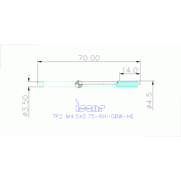 TP2 M4.5X0.75-6H-GBW-HE