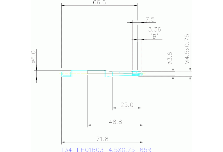 T34-PH01B03-4.5X0.75-65R