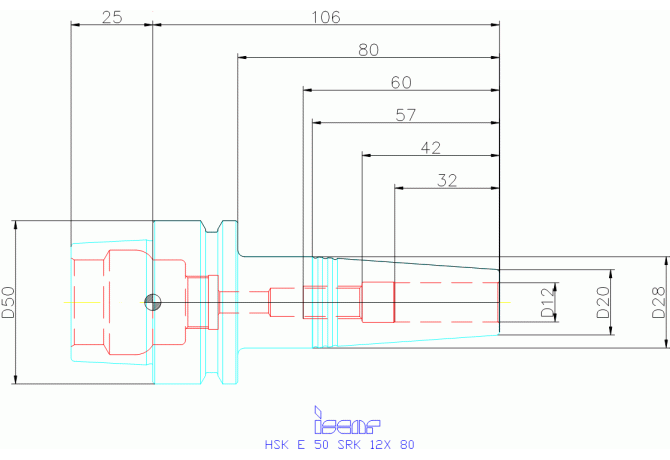 HSK E 50 SRK 12X 80
