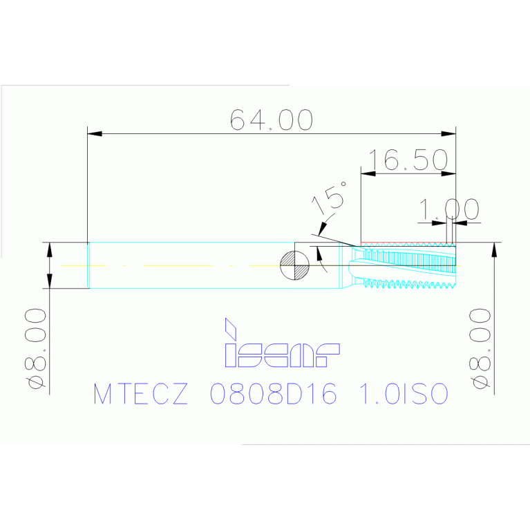 MTECZ 0808D16 1.0ISO IC908