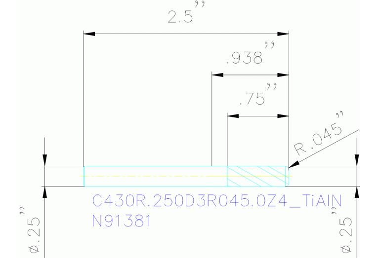 C430R.250D3R045.0Z4 TIALN