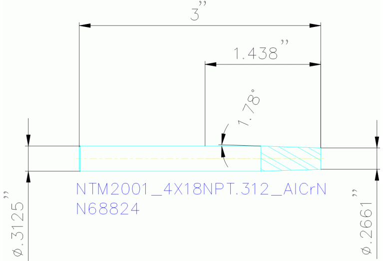 NTM2001/4X18NPT.312 ALCRN
