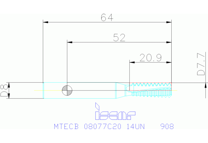 MTECB 08077C20 14UN IC908