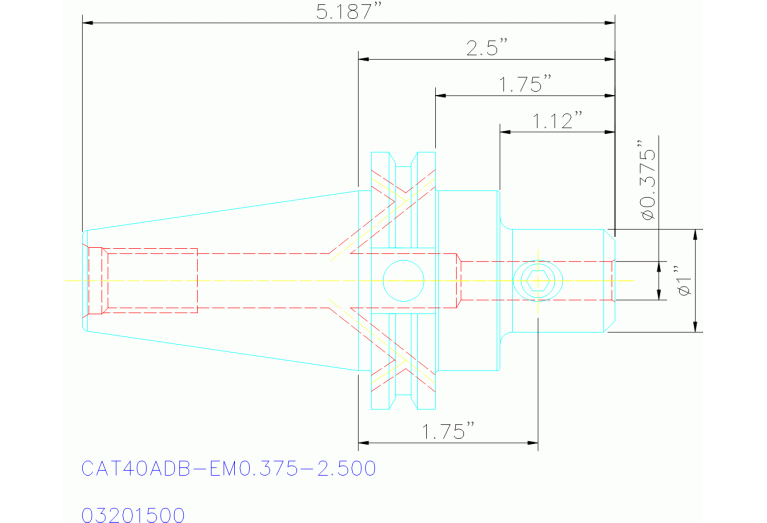 CAT40ADB-EM0.375-2.500