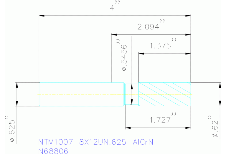 NTM1007/8X12UN.625 ALCRN