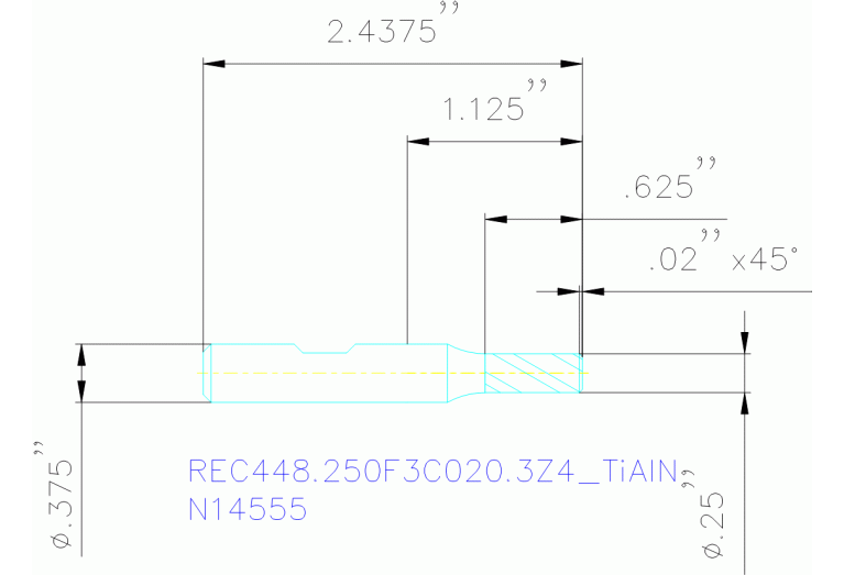 REC448.250F3C020.3Z4 TIALN