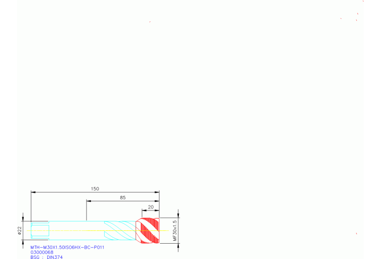 MTH-M30X1.50ISO6HX-BC-P011