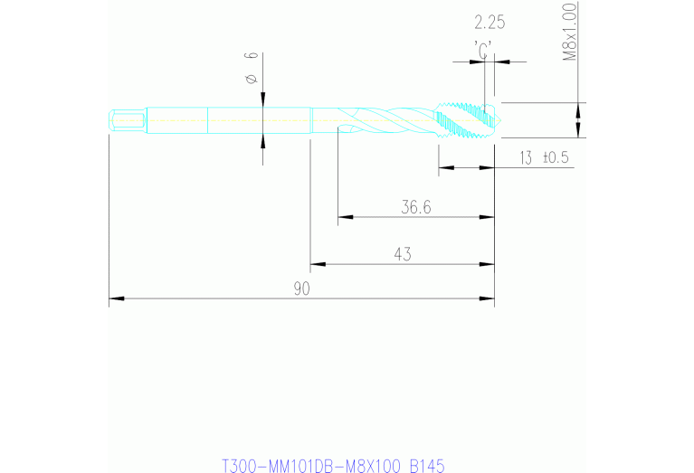 T300-MM101DB-M8X100 B145