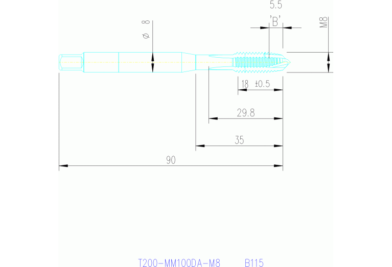 T200-MM100DA-M8 B115