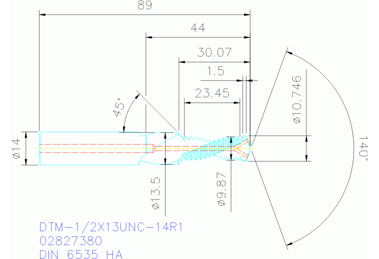DTM-1/2X13UNC-14R1