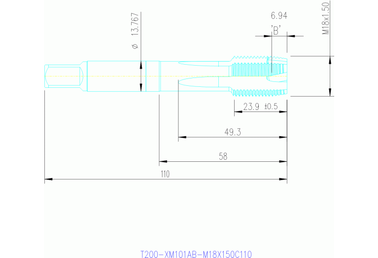 T200-XM101AB-M18X150C110