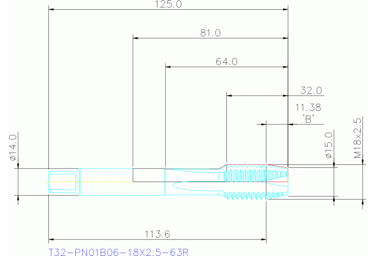 T32-PN01B06-18X2.5-63R