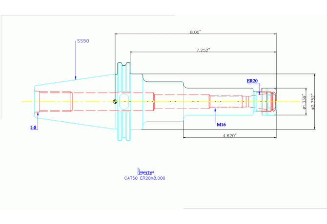 CAT50 ER20X8.000
