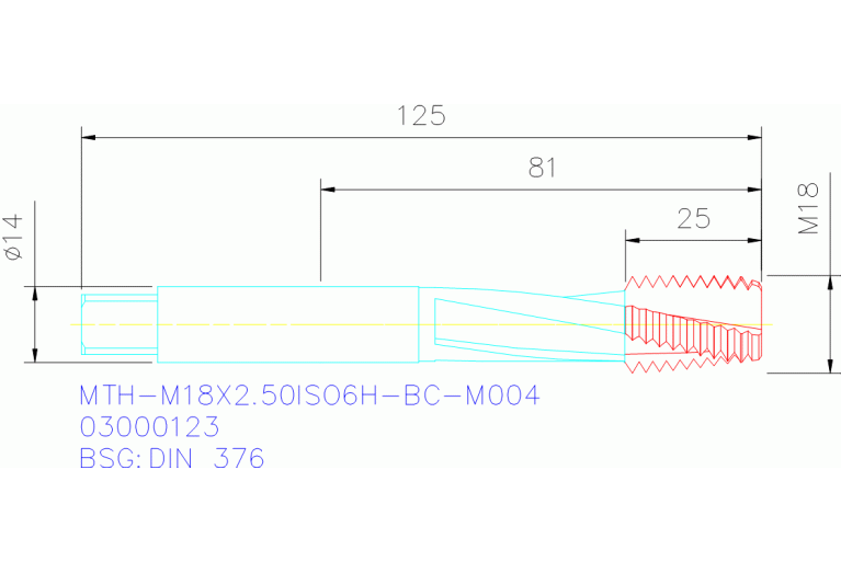 MTH-M18X2.50ISO6H-BC-M004