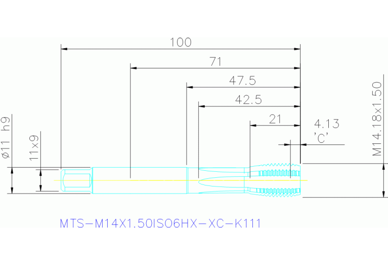 MTS-M14X1.50ISO6HX-XC-K111