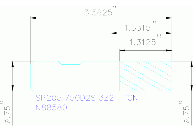SP205.750D2S.3Z2 TICN