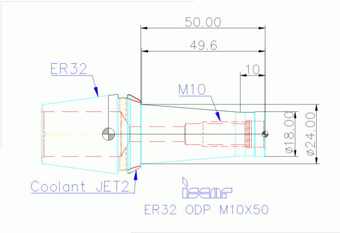 ER32 ODP M10X50