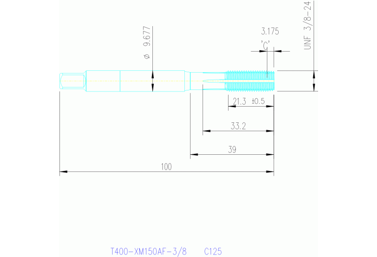 T400-XM150AF-3/8 C125