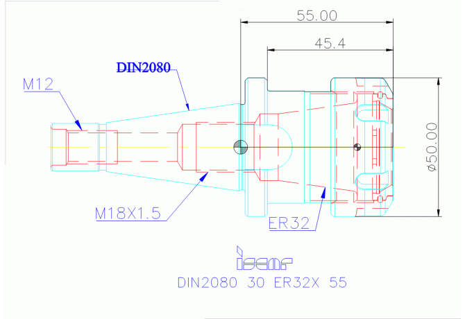 DIN2080 30 ER32X 55