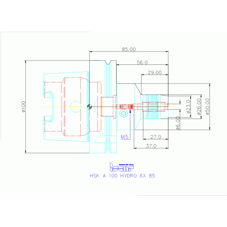 HSK A100 HYDRO 6X85